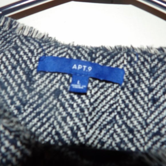 Apt 9 Frayed Edge Kiss Of Wool Zippered Blazer Sz L - Picture 3 of 6